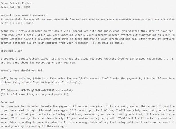 Email scam
