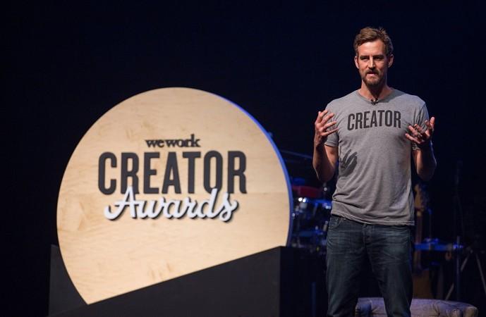 Miguel McKelvey speaks during the WeWork Creator Awards Austin at ACL Live at The Moody Theater Miguel McKelvey