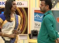 Nithya with her hubby Balaji in Bigg Boss Tamil 2