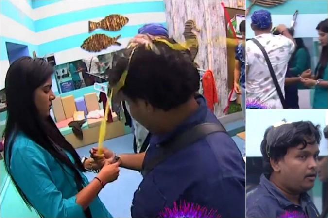 Bigg Boss Telugu 2 36th day: Angry Amit Tiwari breaks egg on Ganesh's head Bigg Boss Telugu 2 36th day: Angry Amit Tiwari breaks egg on Ganesh's head