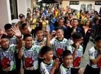 Thai boys news conference