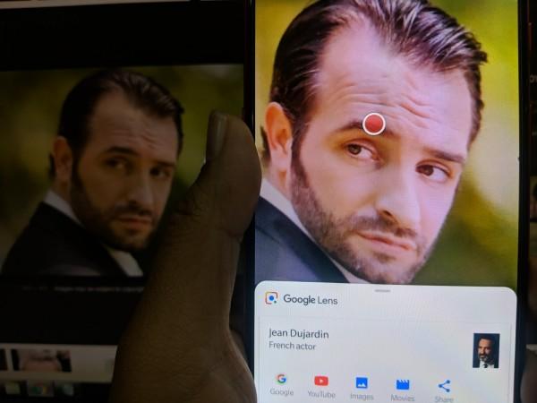 Google Lens identifies a French actor on OnePlus 6 Google Lens on OnePlus 6