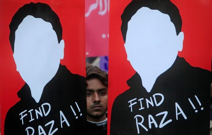 People took to the streets after the disapperance of Raza Mahmood Khan. Raza Mahmood Khan