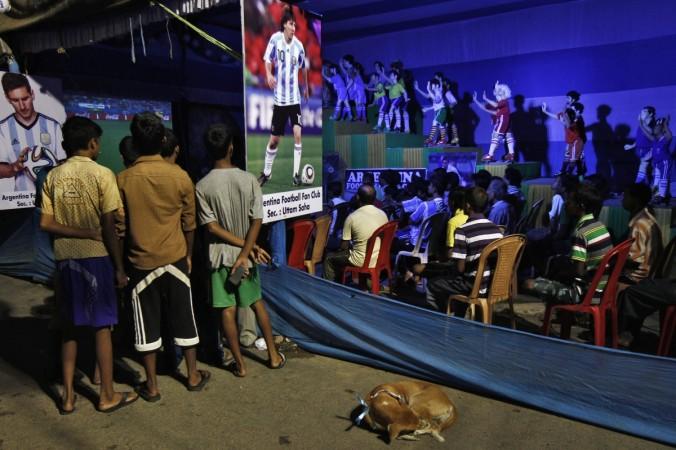 Indian football fans pictured in 2014. indian football fans