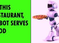 In this restaurant, Robot serves food