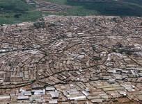 An aerial view of Kibera slums in Nairob