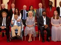 The Duchess of Cornwall (centre) poses for a picture with former Man Booker Prize winners
