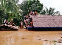 Villagers evacuate after the Xepian-Xe Nam Noy hydropower dam collapsed