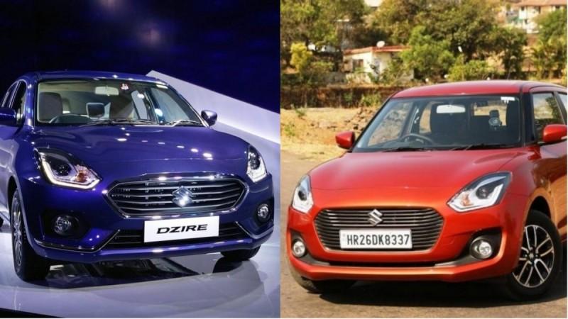 Maruti Suzuki Dzire (Blue), Swift (red) Maruti Suzuki recall