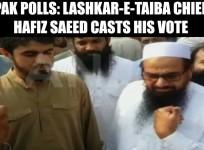 Lashkar eTaiba chief Hafiz Saeed casts his vote