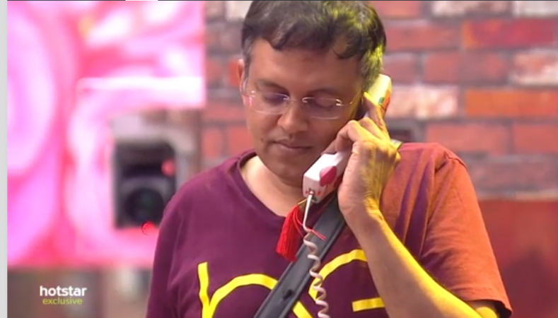 Babu Gogineni gets a chance to talk to his wife, she advises him to play well. Babu Gogineni gets a chance to talk to his wife.