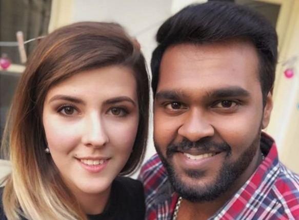 Shanmuga Pandian with his rumoured girlfriend. Shanmuga Pandian with his rumoured girlfriend