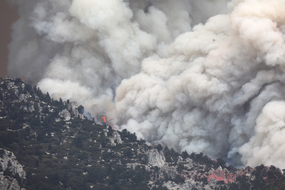 California fire in San Bernardino National Forest