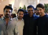 Mahesh Babu, Jr NTR and Ram Charan at Vamshi Paidipally's birthday party
