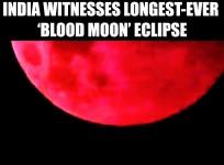 India witnesses longest-ever 'blood moon' eclipse