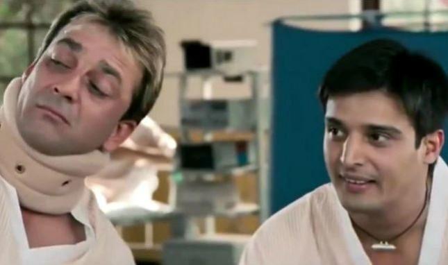 Sanjay Dutt and Jimmy Sheirgill in Munna Bhai MBBS Sanjay Dutt and Jimmy Sheirgill in Munna Bhai MBBS