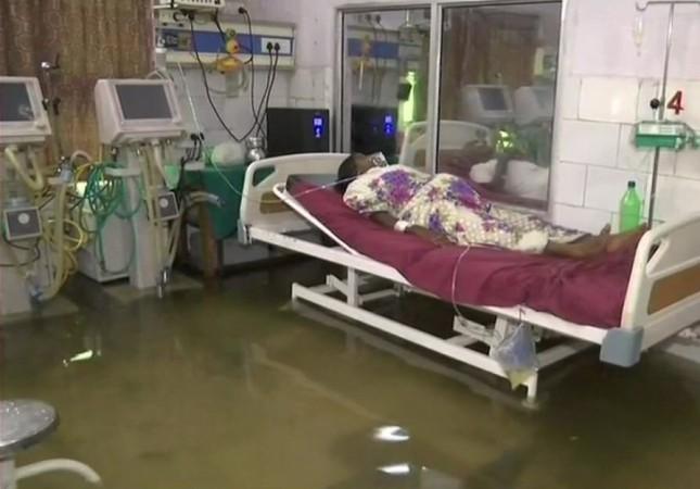 A flooded ICU of Patna government hospital ICU of Patna government hospital