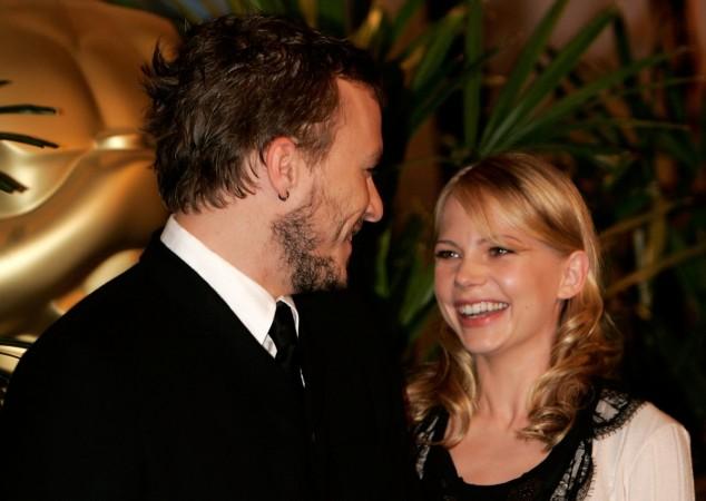 Actor Heath Ledger and actress Michelle Williams arrive at the Oscar Nominees Luncheon at the Beverly Hilton Hotel on February 13, 2006 in Beverly Hills, California. Heath Ledger (L) and Michelle Williams