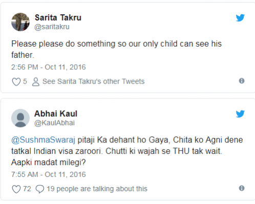 Swaraj helped Abhai Kaul obtain visa to attend father's funeral. sushma swaraj