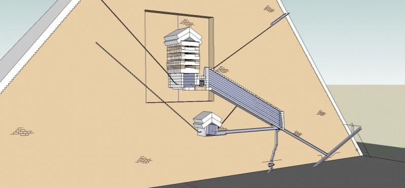 3D model of the pyramid. Credit: cheops.SU 3D model of the Giza pyramid