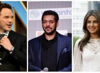 Chris Pratt, Salman Khan and Priyanka Chopra