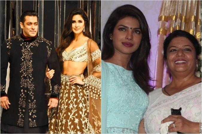 Salman Khan, Katrina Kaif, Priyanka Chopra, mother Madhu Chopra Salman Khan, Katrina Kaif, Priyanka Chopra, mother Madhu Chopra