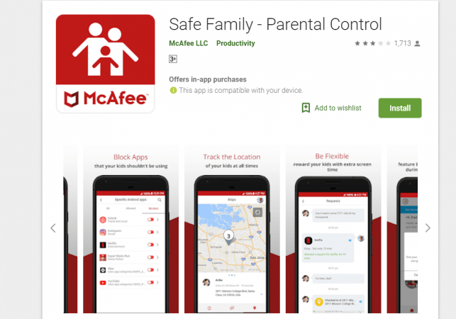 Safe Family-Parental Control, kids safety, children, app