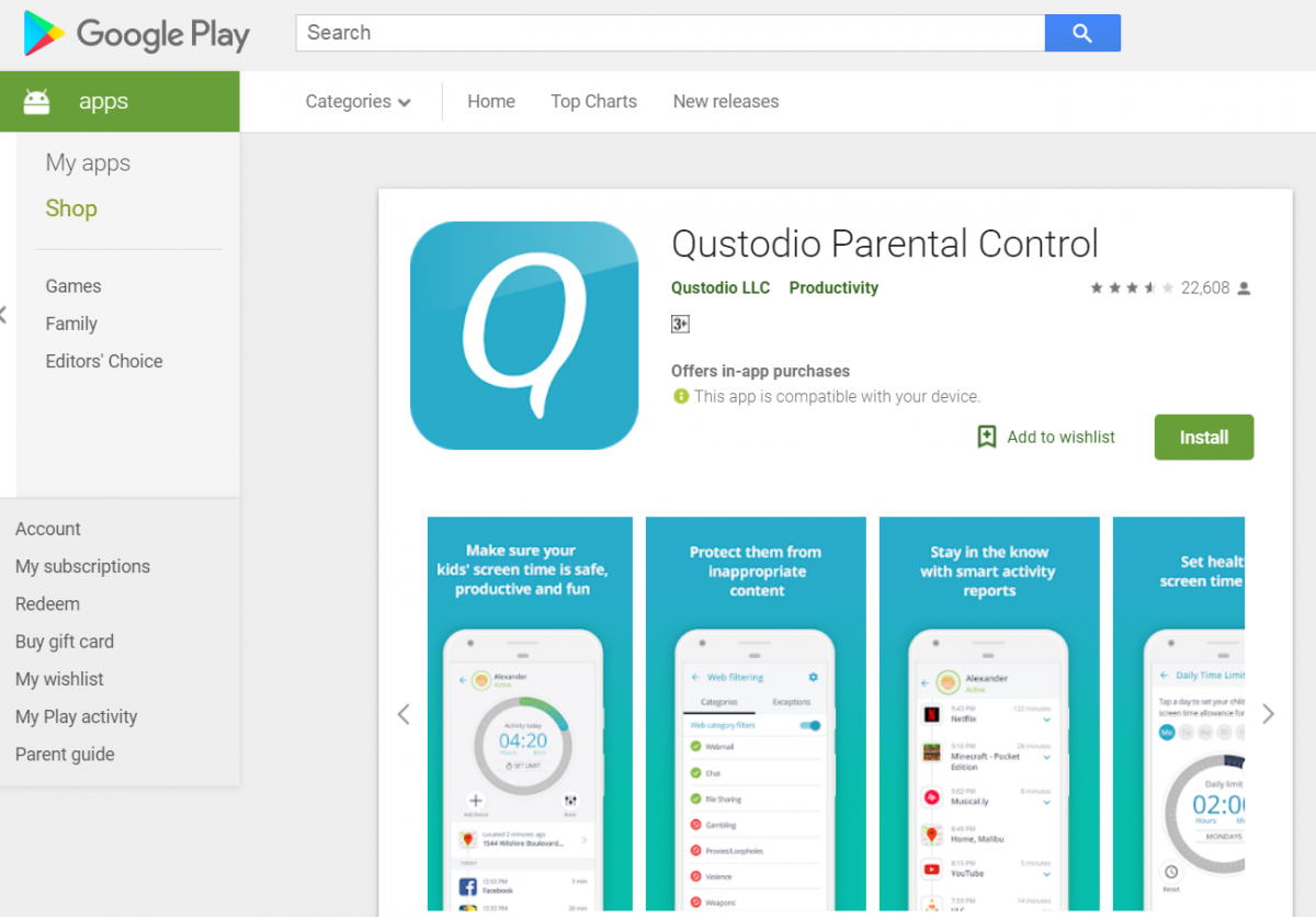 qustodio free parental control
