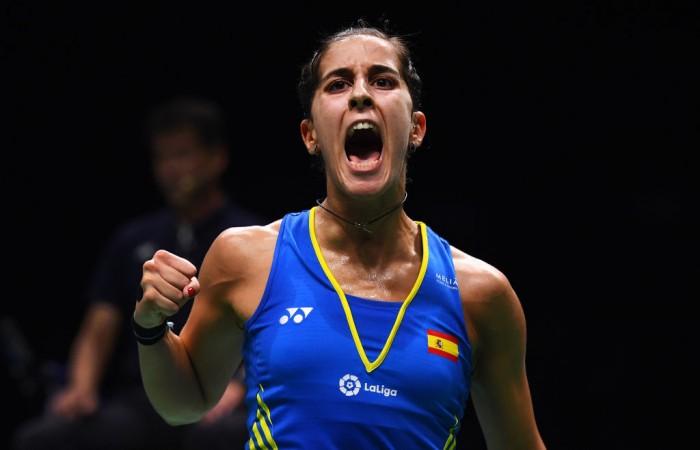 File photo of Carolina Marin at World Championships 2018 final. Carolina Marin