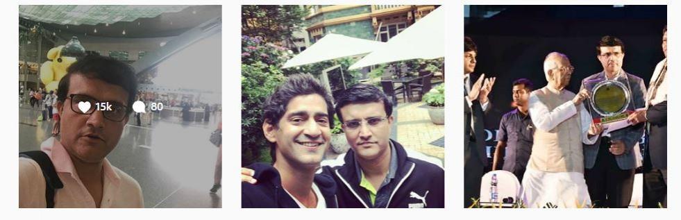 Several photos of Ganguly were shared on the said Instagram page. Sourav Ganguly fake Instagram profile