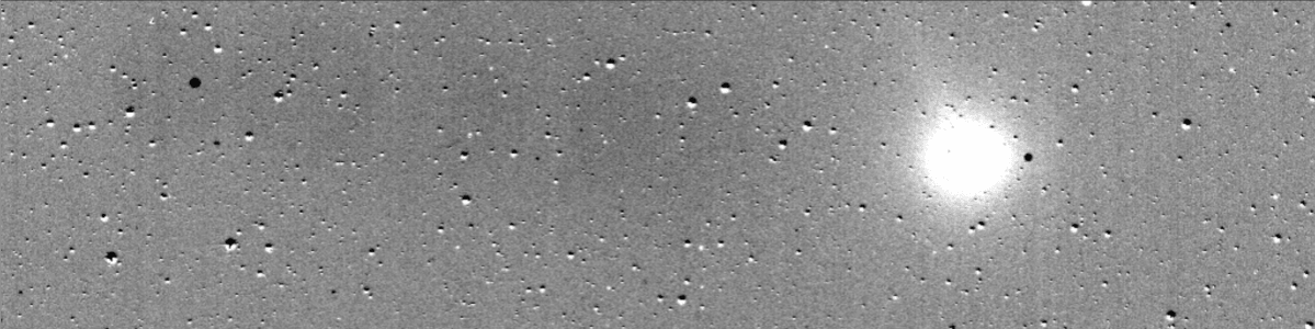 Images taken on July 25 by the Transiting Exoplanet Survey Satellite. The angular extent of the widest field of view is six degrees. Visible in the images are the comet C/2018 N1, asteroids, variable stars, asteroids and reflected light from Mars. TESS Comet
