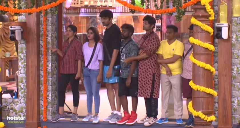 Bigg Boss Telugu 2 contestants performing the nominations task. Bigg Boss Telugu 2 nominations task in yesterday's episode.