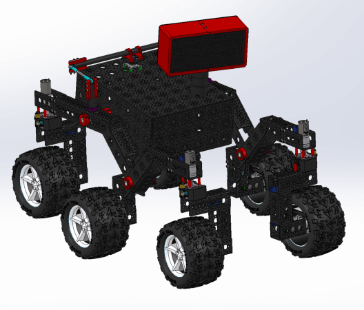Built-up model that can be constructed using NASA's plans Rov E