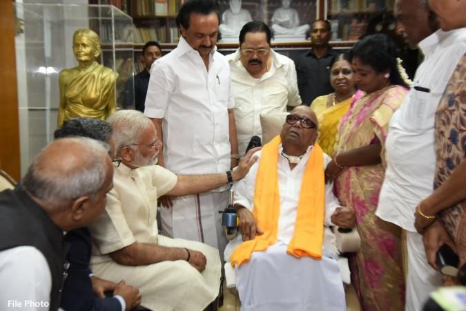 karunanidhi with modi