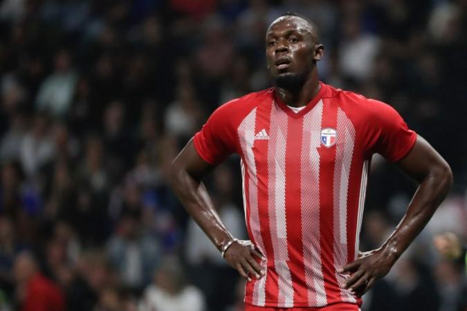 File photo of Usain Bolt during an exhibition match in Paris earlier this year. Usain Bolt