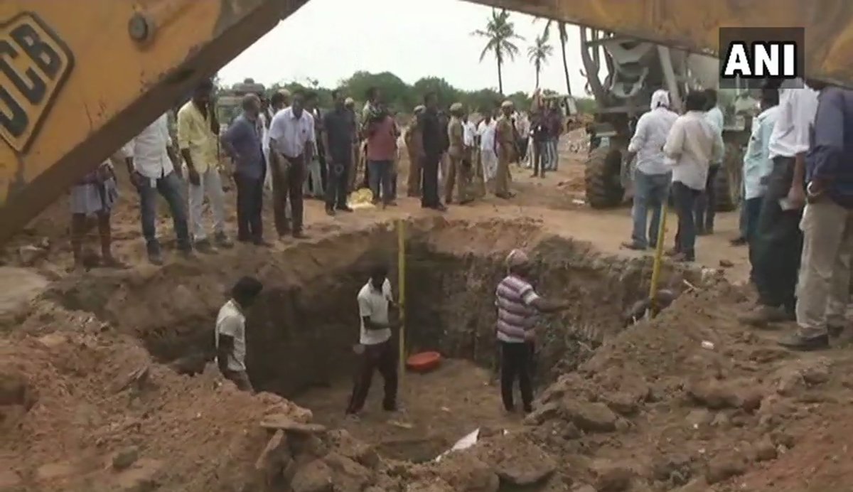 Construction of burial at Chennai's Marina beach