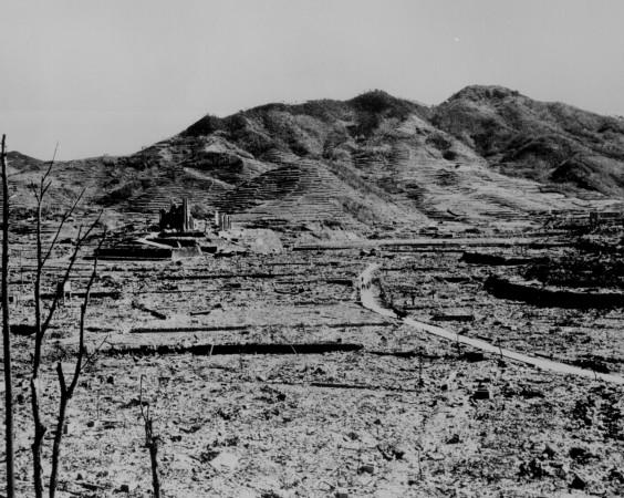 Undated handout photo courtesy of the U.S. National Archives shows the aftermath of the atomic bomb which was dropped on Nagasaki on August 9,1945 Nagasaki bombing