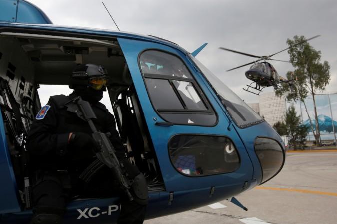 Police team known as 'Condores' getting ready to patrol Mexico City mexican drug war mexico city police helicopter