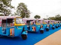 Auto rickshaws with IKEA advertisement