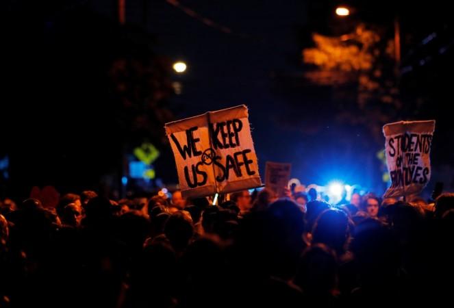 Rrotesters ahead of the one year anniversary of Charlottesville charlottesville incident
