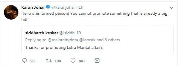 Karan Johar twitter