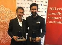 Rajkumar Hirani and Vicky Kaushal receive awards at IFFM 2018