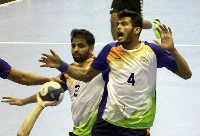 India men's handball team at Asian Games 2018. India Asian Games
