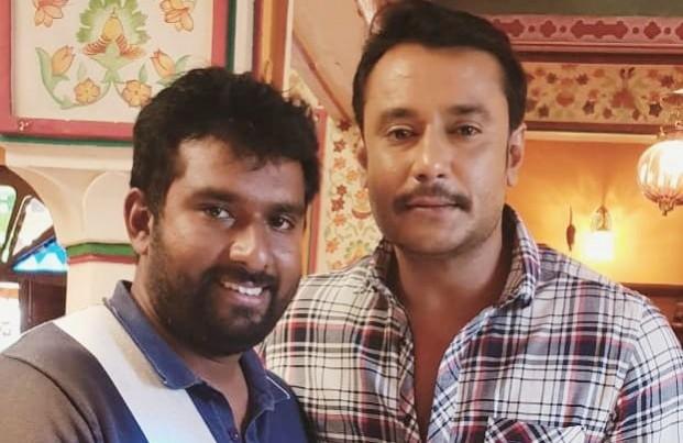 Simple Suni with Darshan, who launched a song from the movie, Bazaar. Simple Suni with Darshan