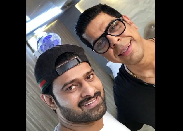 Prabhas with Murali Sharma on the sets of Saaho. Prabhas with Murali Sharma