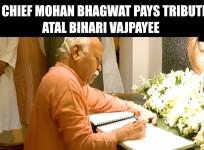 RSS chief Mohan Bhagwat pays tribute to Atal Bihari Vajpayee