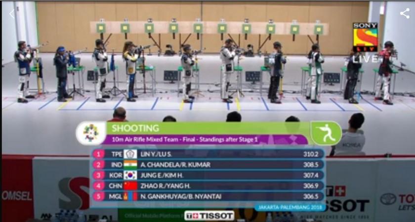 10m Air Rifle Mixed Team final - Stage 1 result Asian Games results