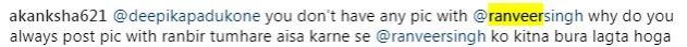 Deepika Padukone shared Ranbir Kapoor's pic
