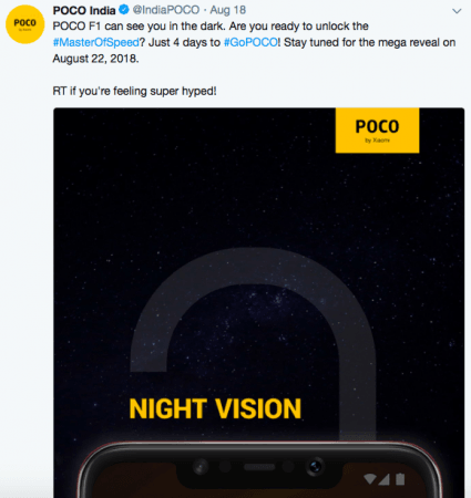 Xiaomi Poco F1 notch revealed Xiaomi Poco F1 notch