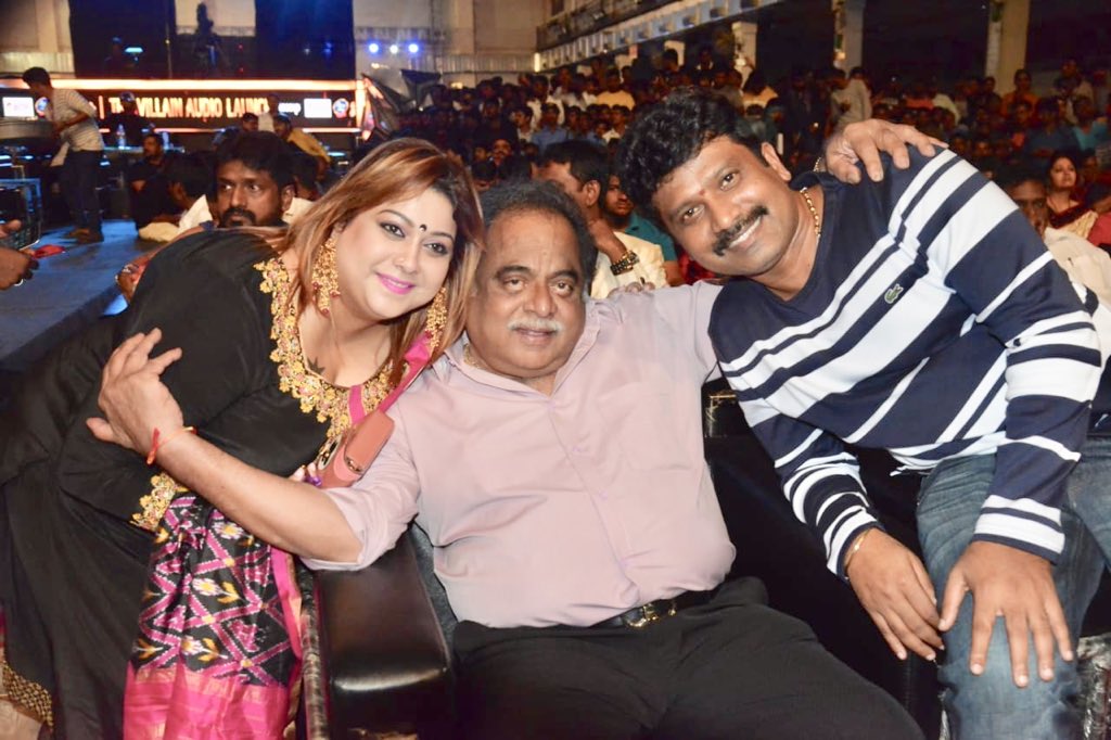 Rakshita and Prem at The Villain audio launch function. The Villain Audio Launch